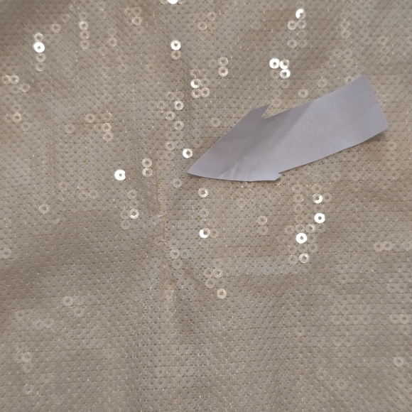 Rosetta Getty x RTR Sequin Short Sleeve Maxi Dress In Cream Size M - Picture 5 of 12